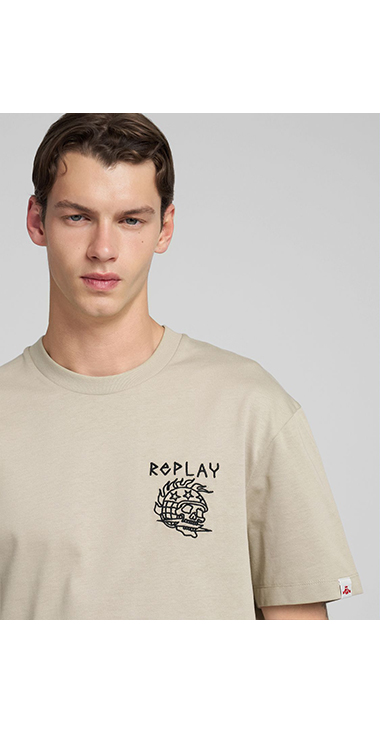 リラックスフィット ヘビーコットンジャージーSKULL Tシャツ 詳細画像